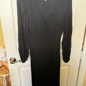 Free People Black Long Sleeve Dress